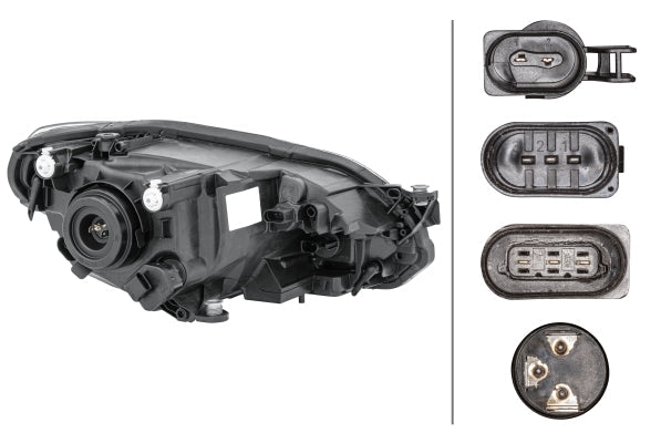 HELLA 1LL 012 644-031 FF/Halogen Headlight for VW Up (121, 122, BL1, BL2) for left-hand traffic - left