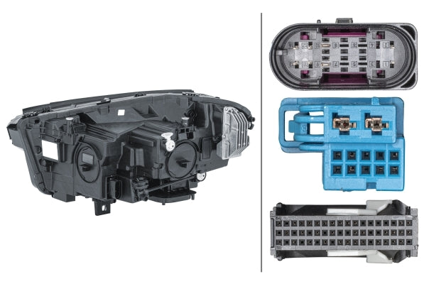 HELLA 1LX 013 074-741 LED Headlight for Mercedes-Benz GLA (H247) for left-hand traffic- right