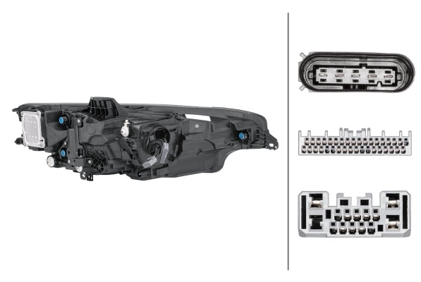 HELLA 1LX 013 502-931 LED Headlight for Volvo V60 II (225, 227) for left-hand traffic - left