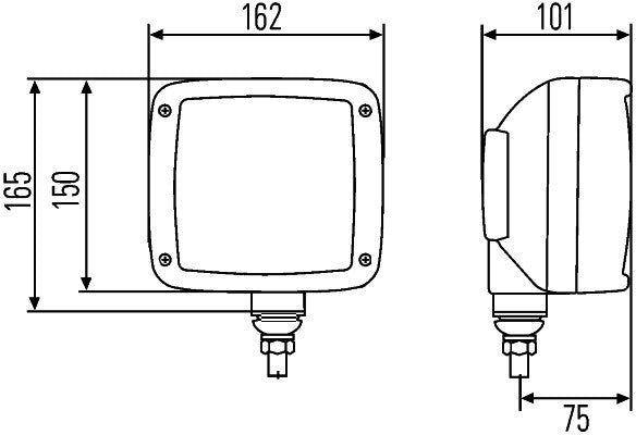 HELLA 1SA 996 120-871 Headlight 24V AMP 4-pin connector - left /right