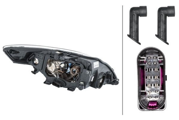 HELLA 1ZL 010 541-071 DE/Halogen Headlight for Ford Mondeo IV Turnier (BA7) for left-hand traffic - left