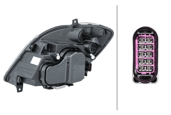 HELLA 1ZS 247 012-221 Bi-Xenon Headlight for Mercedes-Benz Sprinter 3,5-T Box (906) for right-hand traffic- right