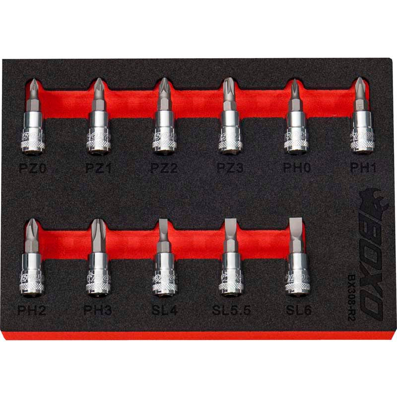 11 Pce 1/4" Screwdriver Bit Socket Set-Boxo-Equipment