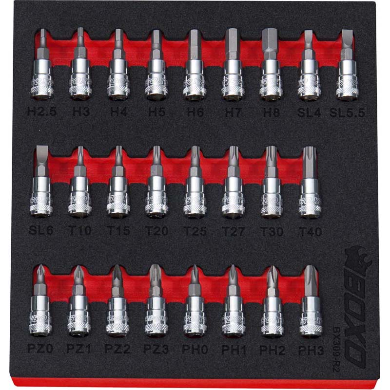 25 Pce 1/4" Master Bit Socket Set-Boxo-Equipment