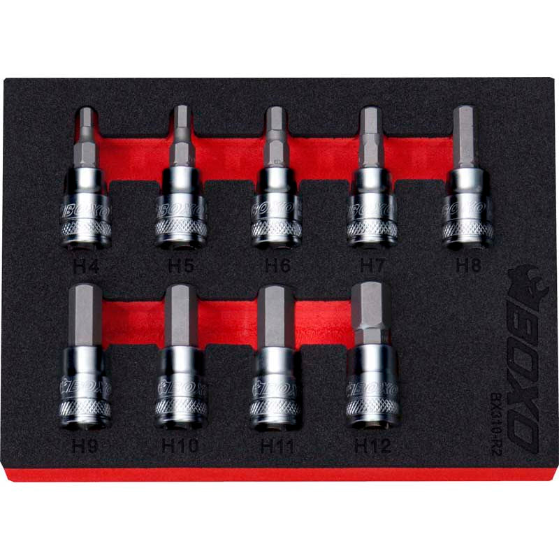 9 Pce 3/8" Hex Bit Socket Set-Boxo-Equipment