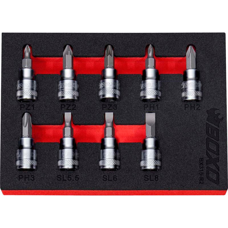 9 Pce 3/8" Screwdriver Bit Socket Sets-Boxo-Equipment