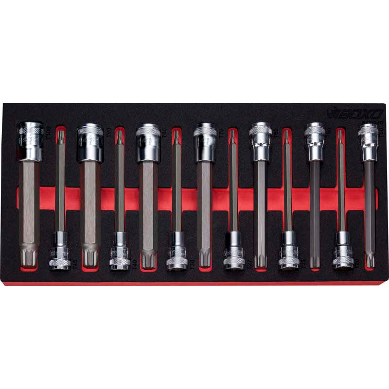 13 Pce 1/2" Long Torx Bit Socket Set-Boxo-Equipment