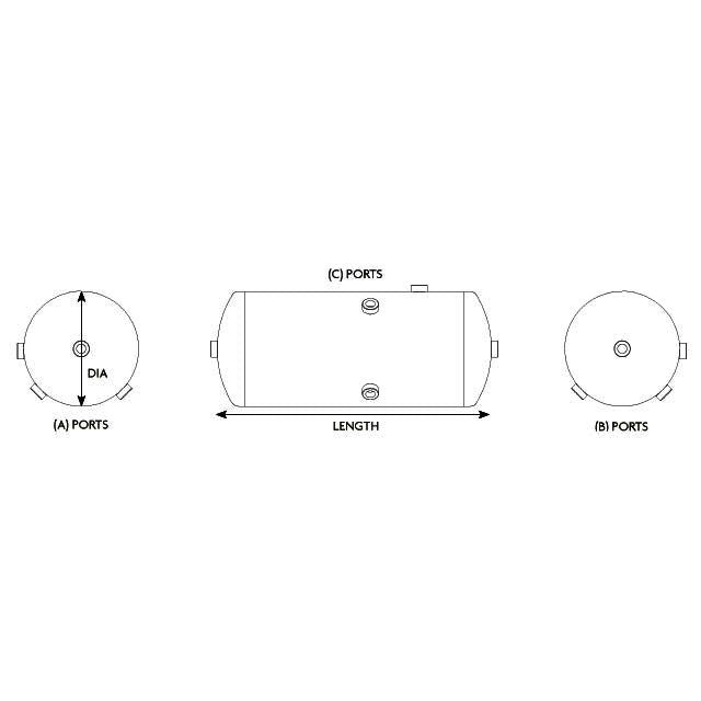 DFAT0010 Steel Air Tank To Suit DAF 25 Litre