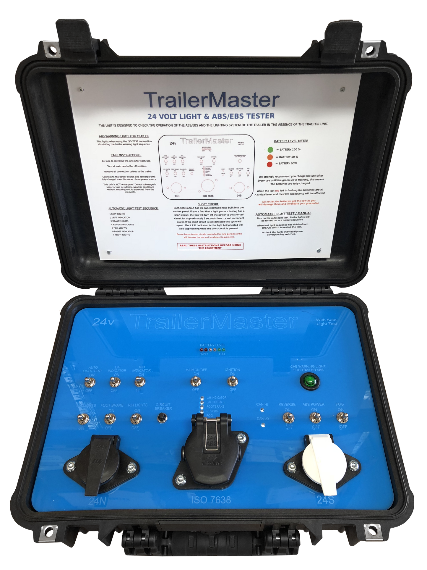 Trailer Master Heavy Duty Power - 24v ABS, EBS & Light Tester