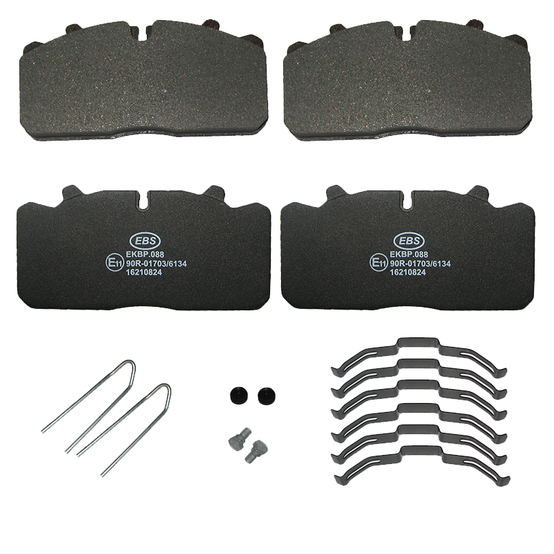 EBS EKBP.088 BRAKE PAD SET E11 - C/W FITTING KIT - PAN17