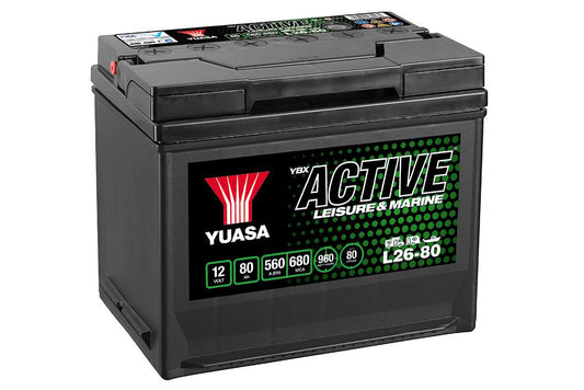 L26-80 Yuasa Active Leisure Battery 12V 80Ah 560A