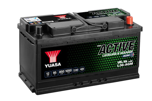 L36-AGM Yuasa Active Leisure AGM Battery 12V 95Ah 850A