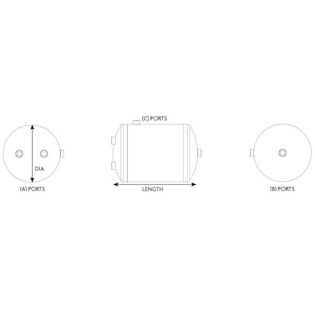 SCAT0007 Steel Air Tank 20 Litre To Suit Scania