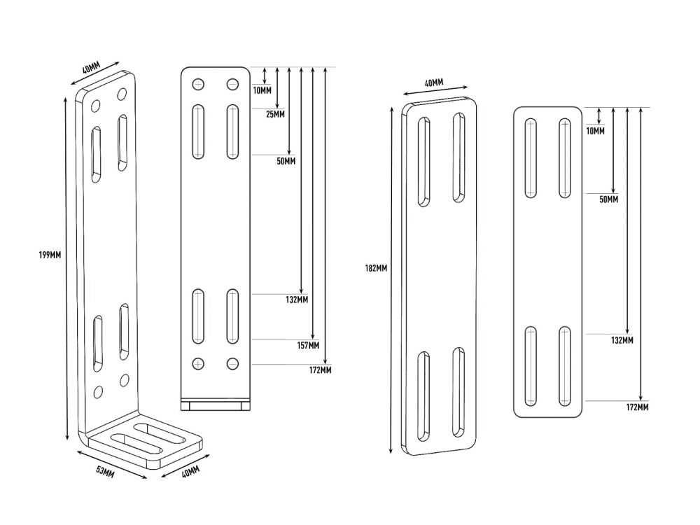 LAZER LAMPS Bumper Beam Mounting Kit