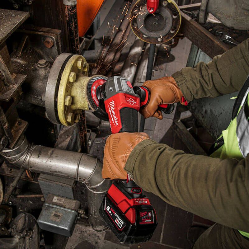 Milwaukee M18FSAGV115XPDB-0 M18 FUEL 115mm Variable Speed FIXTEC Braking Angle Grinder with Paddle Switch