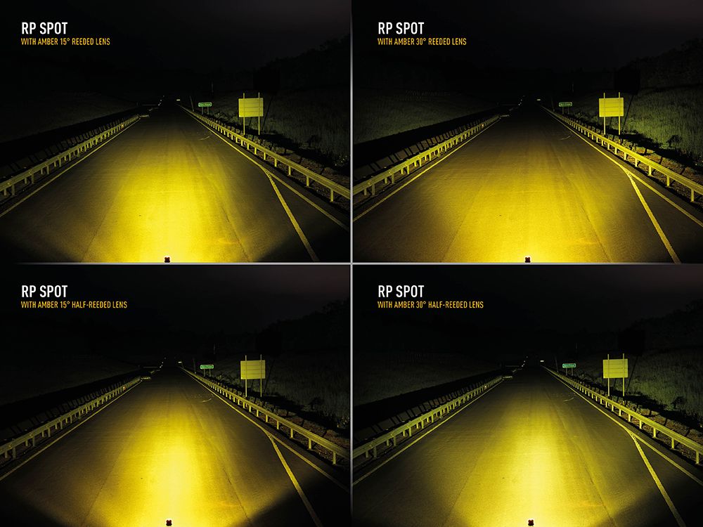 LAZER LAMPS Amber Reeded Lens Cover (RP Series & Utility-50/80 HD)