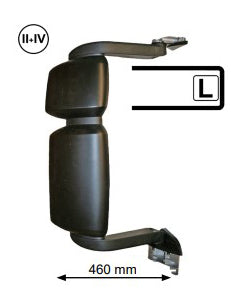 Iveco Eurotech Trakker Eurocargo Stralis Tector 04/2006>Twin Mirror & Arm LH Class II & IV Manual Heated 720 X 460