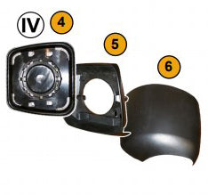 Iveco Eurotech Trakker Eurocargo Stralis Tector 04/2006> Wide Angle Mirror Bezel RH Class IV Drawing No. 6