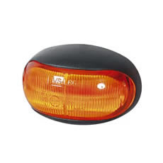 Amber LED Oval Side Marker Lamp - 12/24V