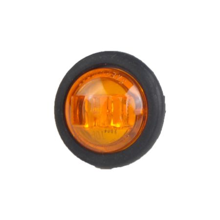 25mm Amber Round LED Marker Lamp - 12/24V