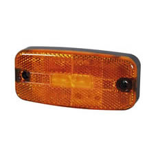 Amber LED Rectangular Side Marker Lamp - 12/24V