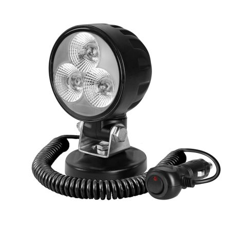 3 x 10W Compact Flood Beam LED Work Lamp With Magnetic Base - 12/24V