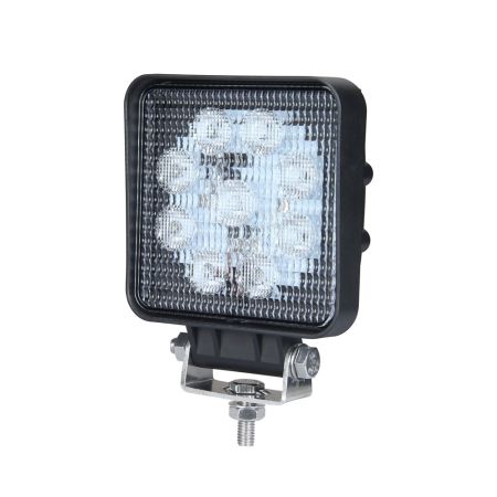 9 x 3W LED Square Work Lamp With Deutsch DT Connector - 10-30V