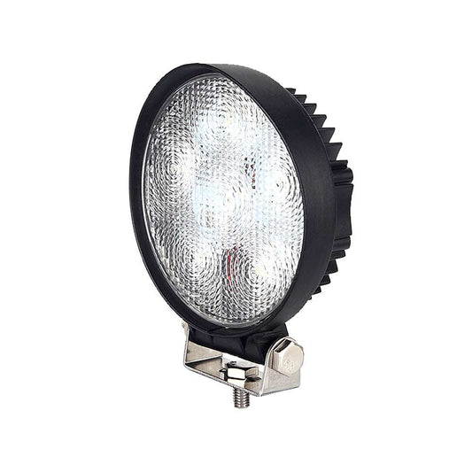 6 x 3W LED Work Lamp with 300mm Flying Lead - Black, 12V/24V, IP67