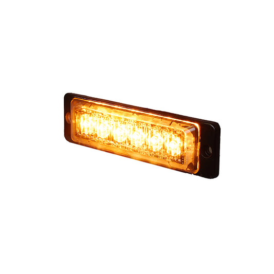 R65 Slimline High Intensity 6 Amber LED Warning Light (20 flash patterns)