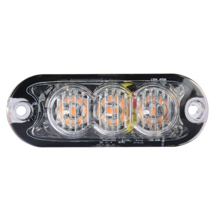 R10 R65 High Intensity 3 Amber LED Warning Light (8 flash patterns)