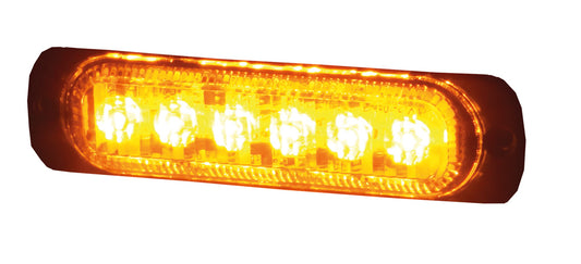 R10 High Intensity 6 Amber LED Warning Light (19 flash patterns)