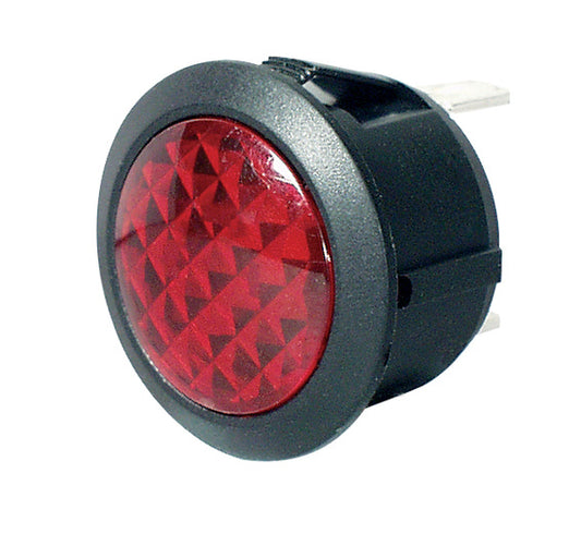 Red LED Warning Light for 20mm diameter Panel Hole - 12/24V