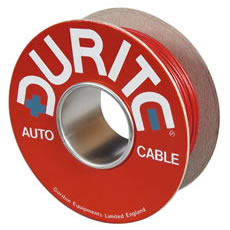 Black/Red Single-Core PVC Auto Cable - 1mm² x 50m