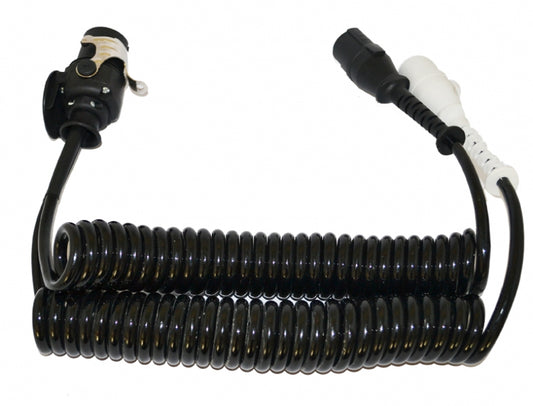 3.5 Metre Adaptor Electric Coil 15 to 2x7 Pin c/w Moulded Plugs