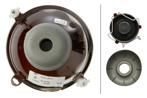 HELLA 1A3 003 370-041 Halogen Headlight for DEUTZ-FAHR / Fendt for right-hand traffic- right/left