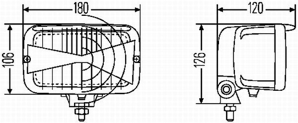 HELLA 1AB 007 145-001 Halogen Headlight 7145 12/24V Blade Terminal- right/left