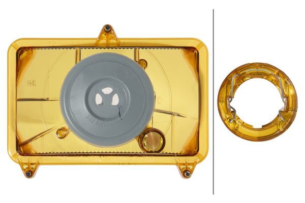 HELLA 1AB 008 888-051 Halogen Headlight 12/24V Clear diffusing lens Blade Terminal Sleeve- right/left