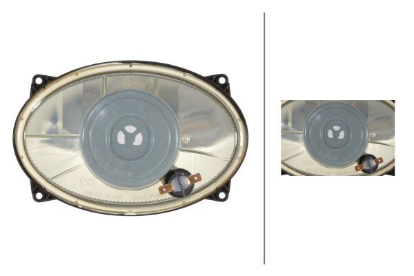HELLA 1AB 990 335-111 Halogen Insert Headlight 12/24V SAE/ECE Crystal clear both sides