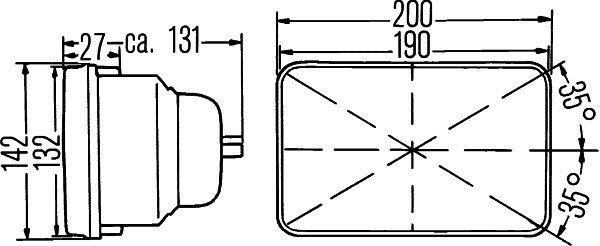 HELLA 1AE 003 427-021 Halogen Insert Headlight 12/24V - left /right
