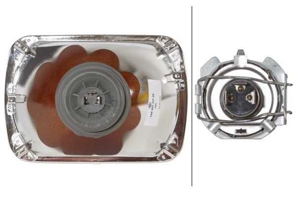 HELLA 1AE 003 427-291 Halogen Insert Headlight 12V rectangular SAE Crystal clear Blade Terminal Front