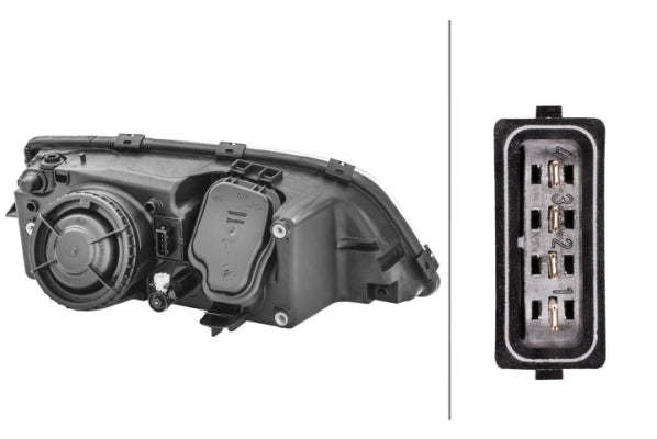 HELLA 1AH 007 600-151 Halogen Headlight for Volvo V70 I (875, 876) for right-hand traffic - left