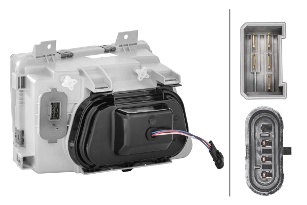 HELLA 1AH 007 774-011 Halogen Headlight for Mercedes-Benz Vario Bus for right-hand traffic - left