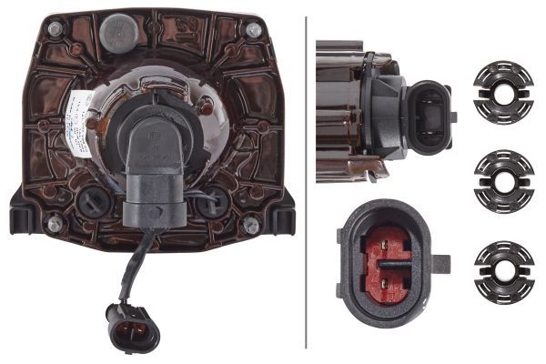 HELLA 1AL 009 998-041 Halogen/DE Headlight 90mm performance 24V round AMP - left /right