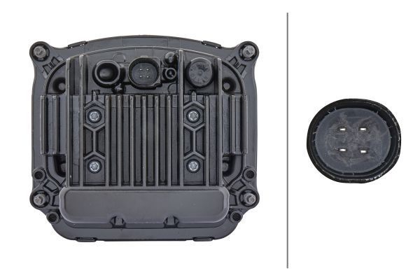 HELLA 1AL 012 758-001 LED/DE Insert Headlight 90mm performance Bi-LED L5570 12/24V round Crystal clear FEP