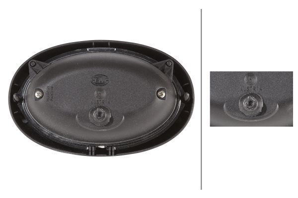 HELLA 1BA 996 261-021 Halogen Headlight Oval 100 12/24V oval Clear diffusing lens AMP 2-pin connector - left /right