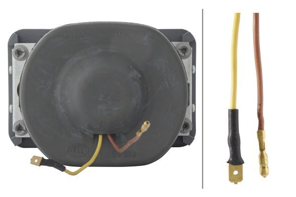 HELLA 1BL 005 380-041 Halogen/DE Insert Headlight 12V rectangular Crystal clear Male- right