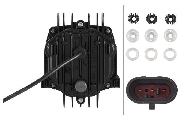 HELLA 1BL 010 820-001 LED/DE Headlight 90mm performance Bi-LED L70 24/12V round transparent- right/left