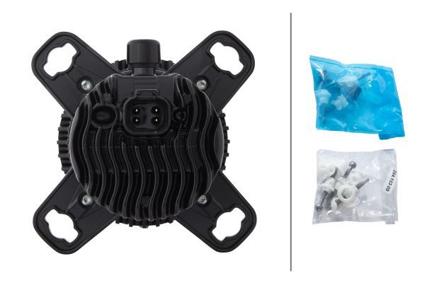 HELLA 1BL 012 488-101 DE/LED Insert Headlight 90mm performance L4060 24/12V round SAE Crystal clear DEUTSCH plug both sides