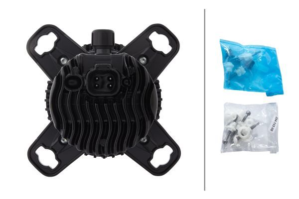 HELLA 1BL 012 488-121 DE/LED Insert Headlight 90mm performance L4060 12/24V round Crystal clear DEUTSCH plug both sides