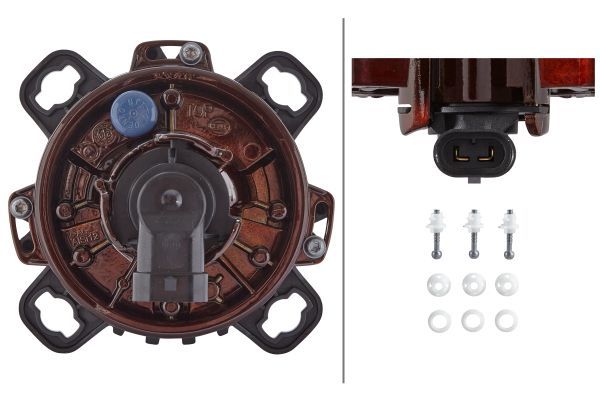HELLA 1BL 247 042-001 Halogen/DE/FF Headlight 90mm performance 12V round Hardened diffusing lens/Clear diffusing lens - left /right
